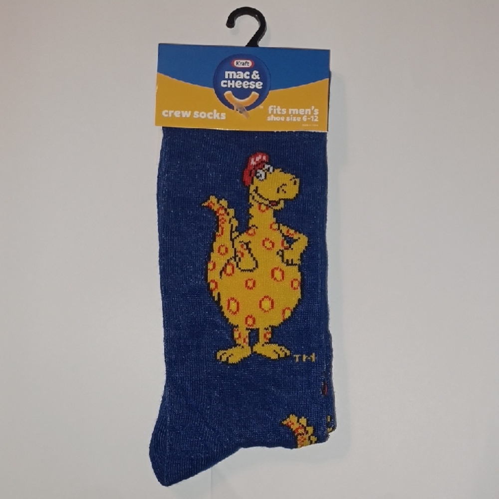Mac & Cheese Dinosaur Socks NWT